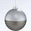 Weihnachtskugel GRAU/SILBER
