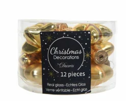 Weihnachtskugel-Box Sterne HELL GOLD