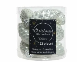 Weihnachtskugel-Box Zapfen WINTERWEISS